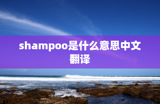 shampoo是什么意思中文翻译